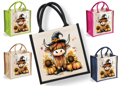 Highland Cow Tote Bag | Jute | Jute Tote Bag | Shopping Bag | Reusable Bag | Highland Cow