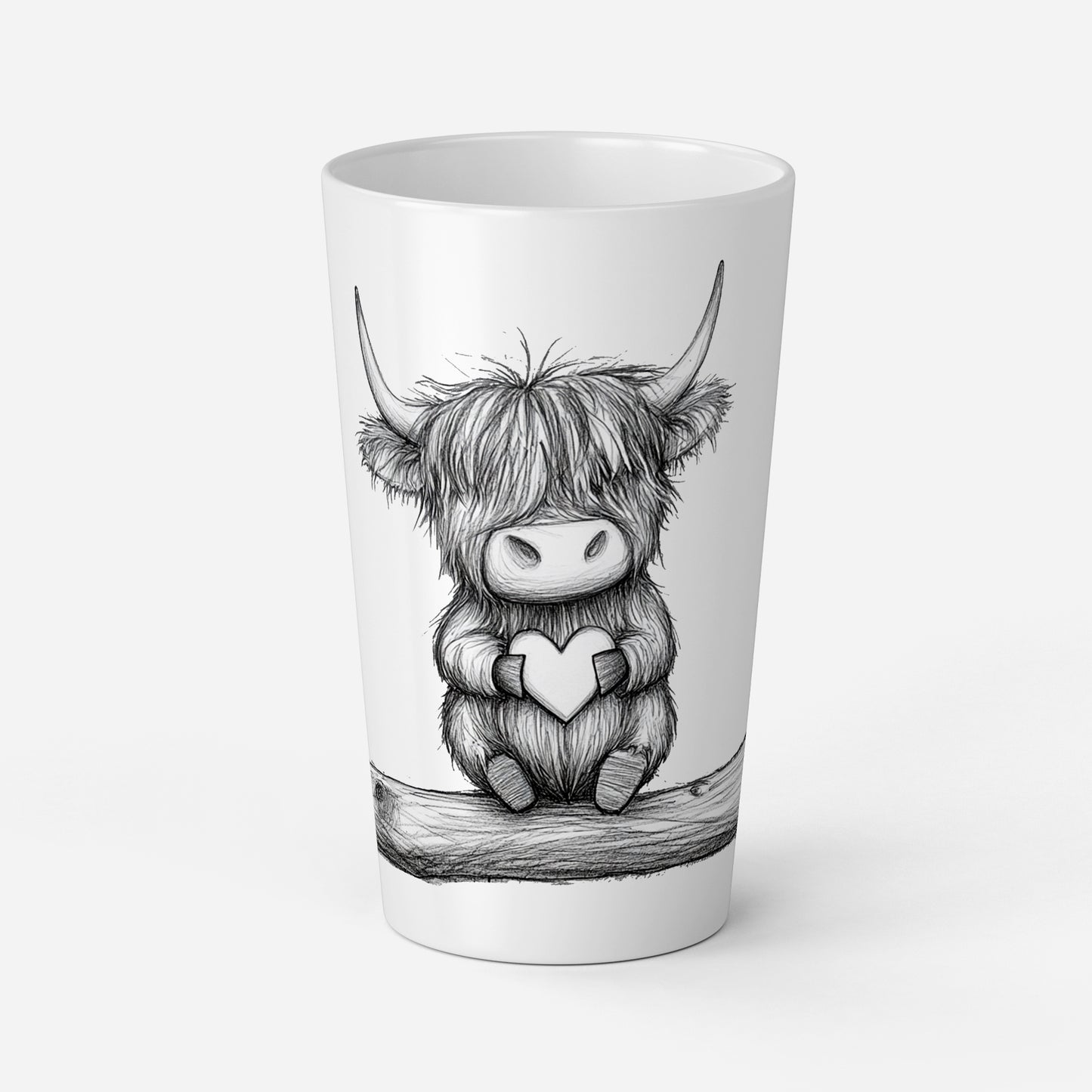 Personalised Mug | Latte Mug | Highland Cow | Christmas Mug| Coffee Cup | Hearts