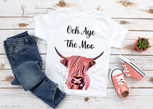 Highland Cow T-shirt | Kids T-shirt | Highland Cow | Personalised T-Shirt | Made To Order