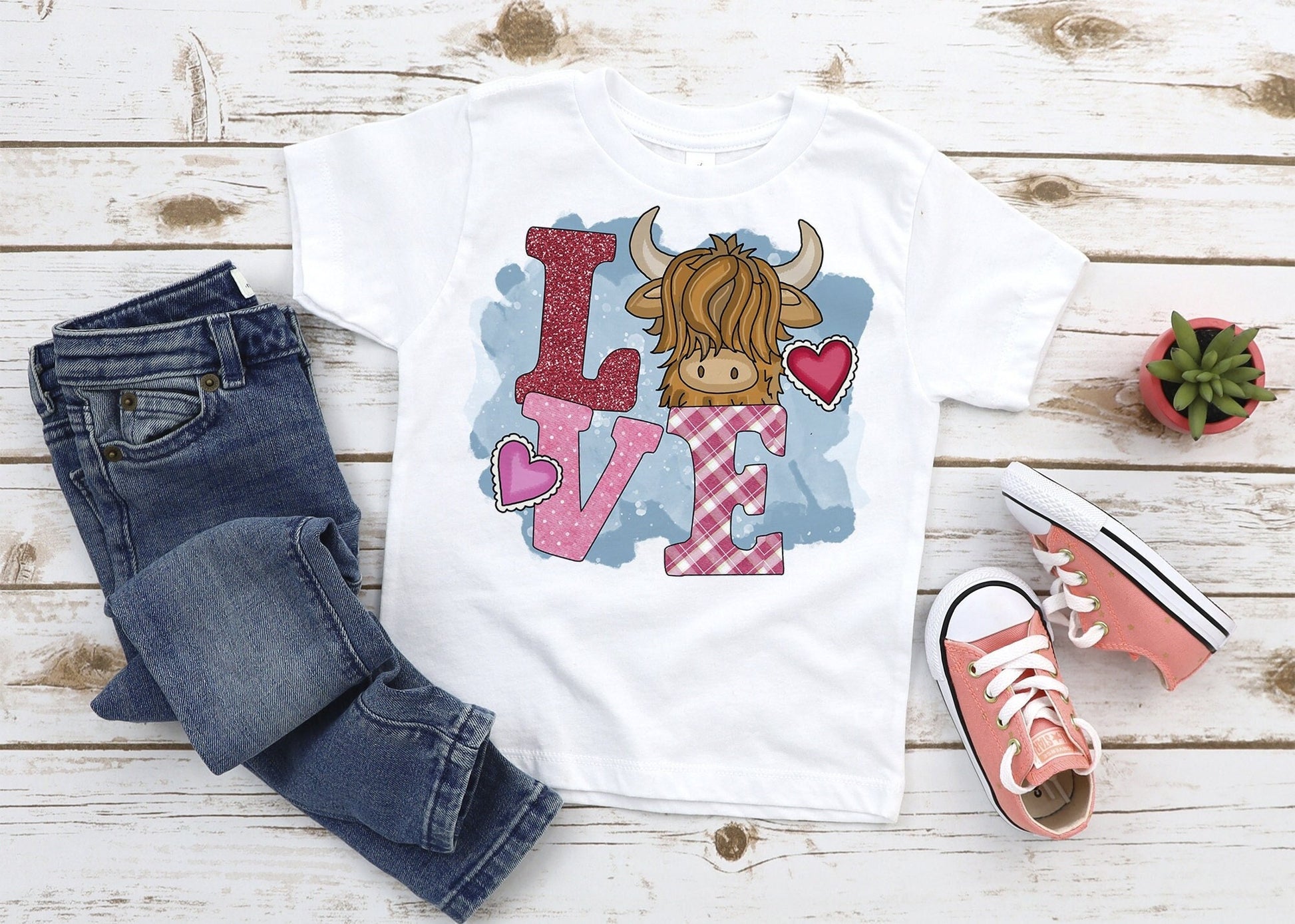 Highland Cow T-shirt | Kids T-shirt | Highland Cow | Personalised T-Shirt | Made To Order