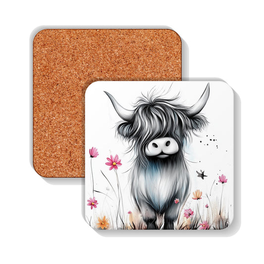 Highland Cow Coaster Set 