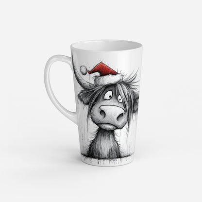 Personalised Mug | Latte Mug | Highland Cow | Christmas Mug| Coffee Cup | Christmas Moo