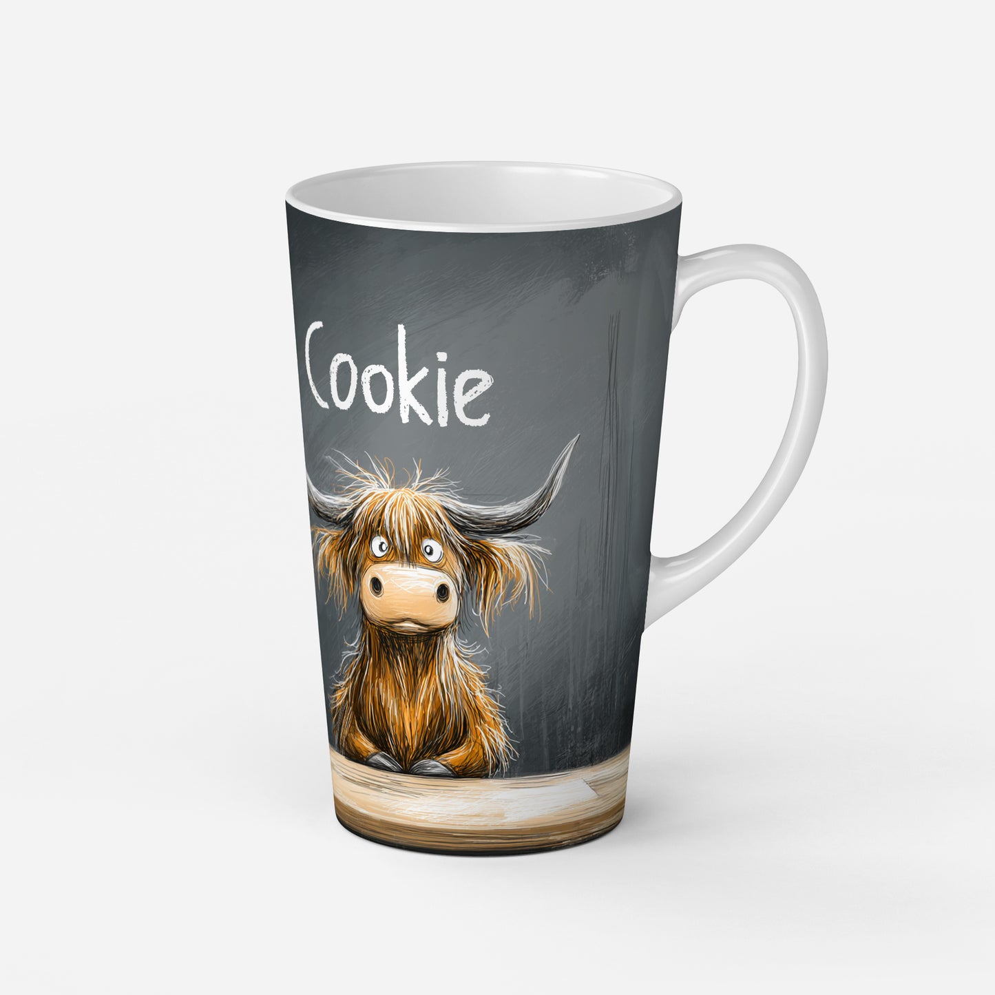 Personalised Mug | Latte Mug | Highland Cow | Teacher Mug | Coffee Cup | Teacher Coo