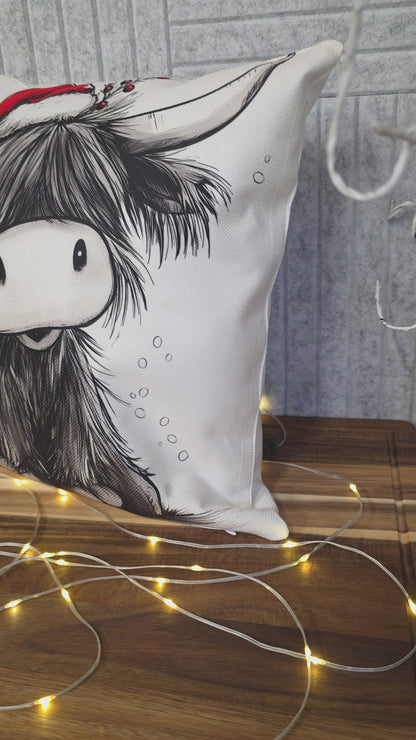 Highland Cow Cushion | Cushion | Made to Order | Highland Cow | Crimbo & Moo
