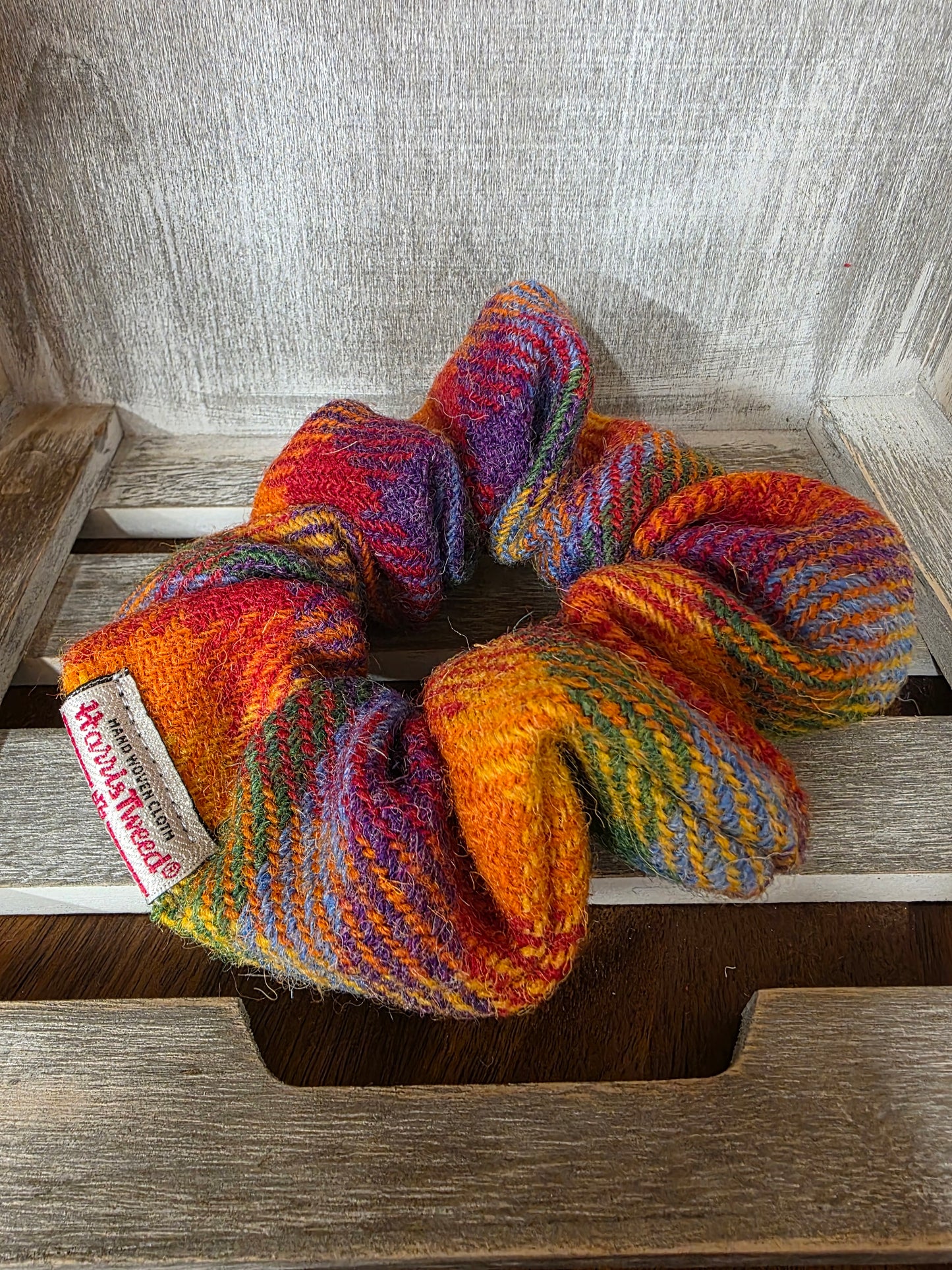 Scrunchie | Harris Tweed | Hair Accessories | Hair Tie | Luxury | Hair Bobble | Rainbow