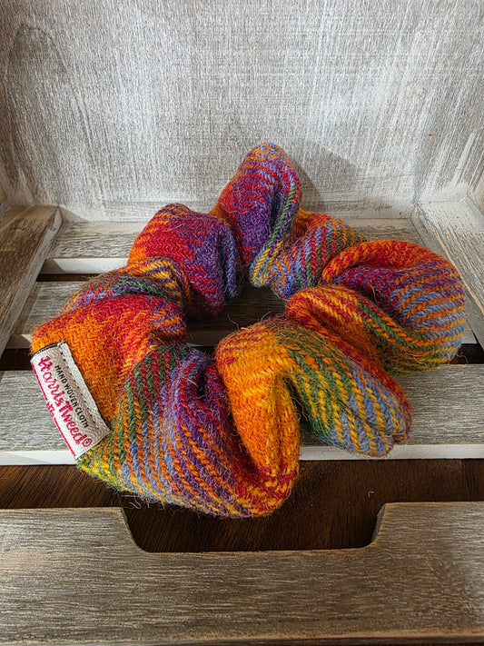Scrunchie | Harris Tweed | Hair Accessories | Hair Tie | Luxury | Hair Bobble | Rainbow