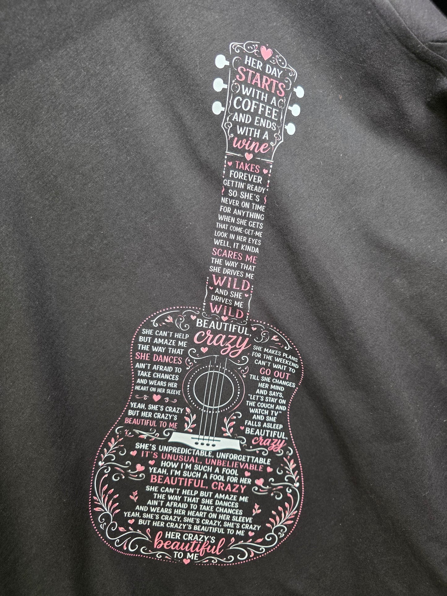 T-Shirt |Made to Order| Beautiful Crazy Guitar