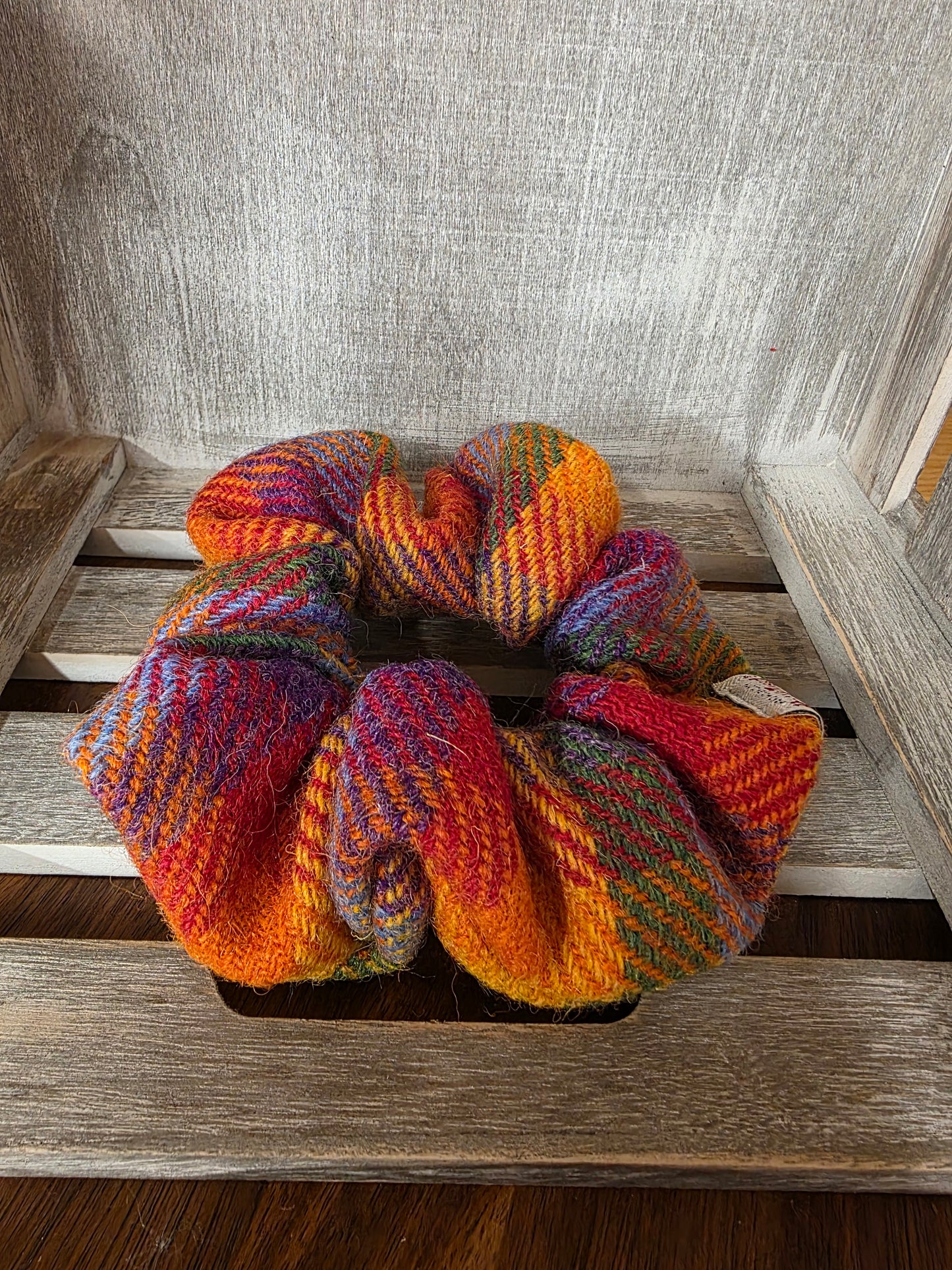 Scrunchie | Harris Tweed | Hair Accessories | Hair Tie | Luxury | Hair Bobble | Rainbow