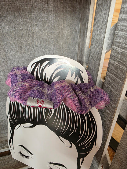 Scrunchie | Harris Tweed | Hair Accessories | Hair Tie | Luxury | Hair Bobble | Pink & Purple