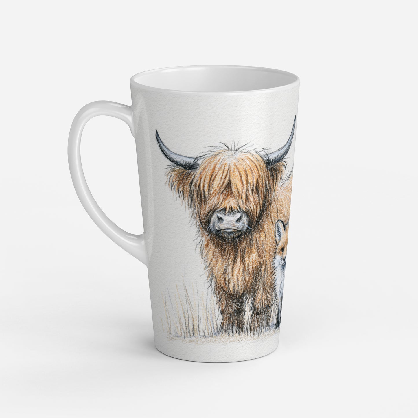 Personalised Mug | Latte Mug | Highland Cow |Coffee Cup | The Fox and the Moo